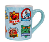 MARVEL BADGES 14OZ CERAMIC MUG