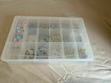 Craft Assortment Eyelets Brads Buttons With Case (approx 10.5x7x2))