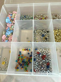 Craft Assortment Eyelets Brads Buttons With Case (approx 10.5x7x2))