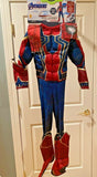 MARVEL AVENGERS: ENDGAME CHILD'S IRON SPIDER COSTUME, MEDIUM 8-10 GLOVES & MASK