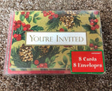 Holiday Splendor Christmas Invitations 8 Count  By Amscan NEW