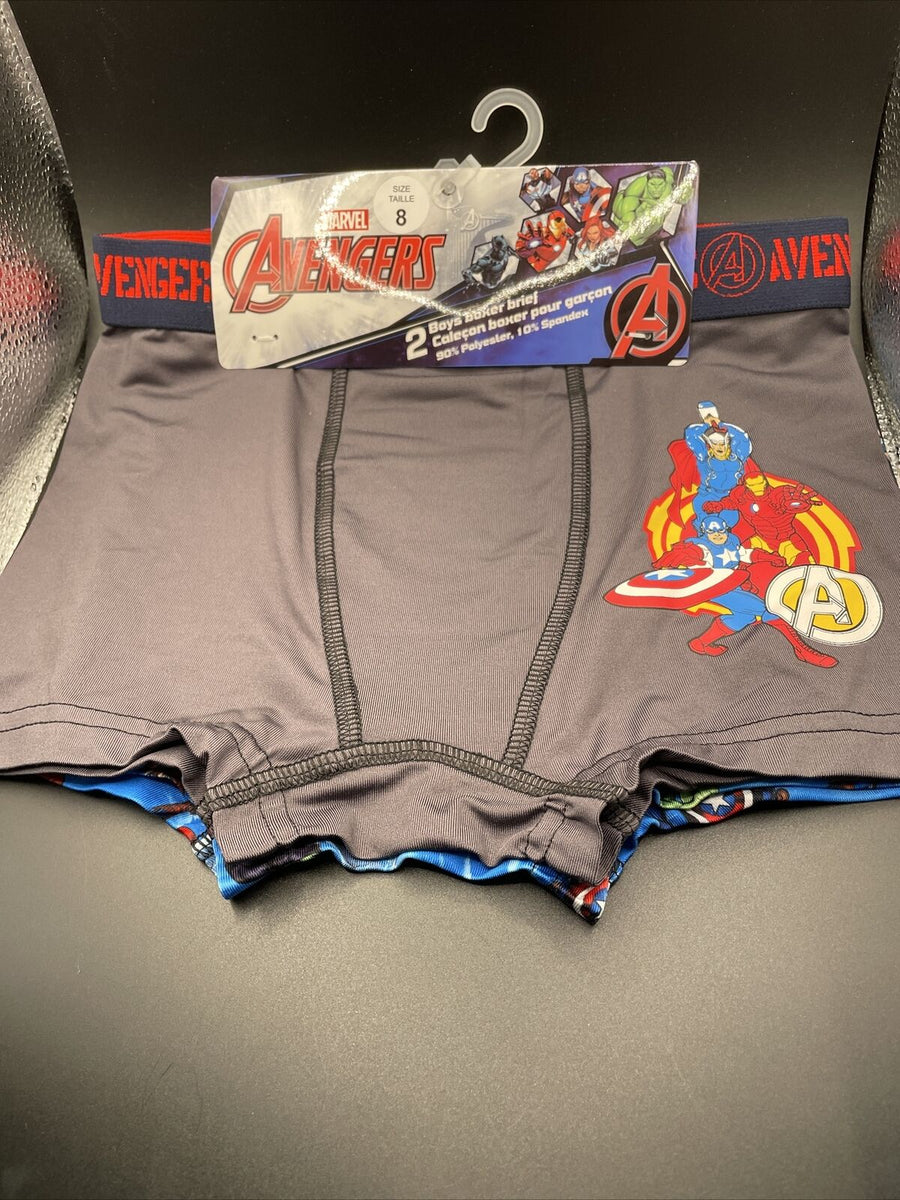 Marvel Avengers Boys 2 Pairs Boxer Briefs Size 8 The Odd Assortment