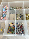 Craft Assortment Eyelets Brads Buttons With Case (approx 10.5x7x2))
