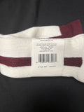 Hole-in-None White/Maroon Over the Calf Baseball Socks Sz 10-13 NEW