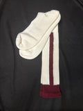 Hole-in-None White/Maroon Over the Calf Baseball Socks Sz 10-13 NEW