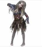 Fun World Zombie Girl Living Dead Scary Childrens Halloween Costume Medium 8-10