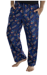 Marvel Men's Captain America Retro Allover Print Loungewear Pajama Pants Large