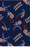 Marvel Men's Captain America Retro Allover Print Loungewear Pajama Pants Large