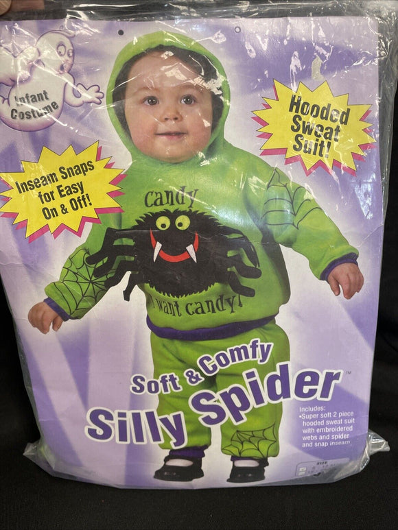 Soft & Comfy Silly Spider Halloween Baby Costume 6-12 Months