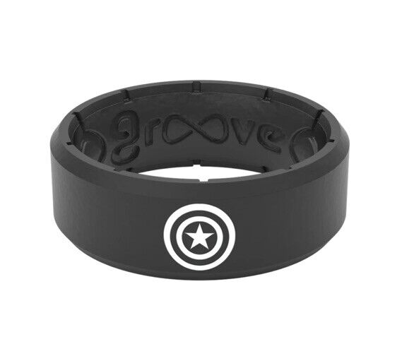 GROOVE LIFE CAPTAIN AMERICA SHIELD ICON RING SIZE 11 SILICONE