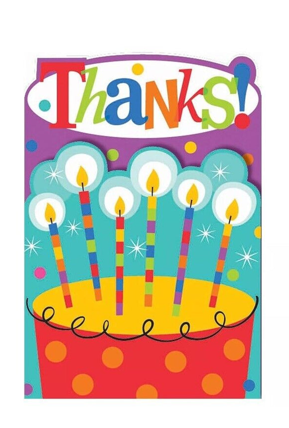 Dots & Stripes Polka Dot Modern Happy Birthday Party Thank You Notes Cards 8ct