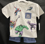 Marvel Comics Super Heroes Tshirt Shorts Set Size 2T