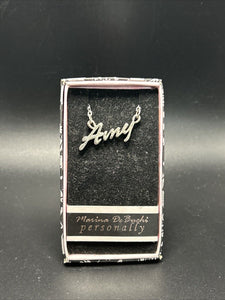 Marina DeBuchi "Amy" Necklace Silver Plated 15 +3 extender NEW