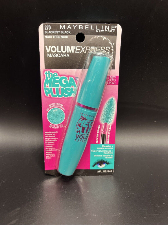 Maybelline Mascara Mega Plush Volum’Express Blackest Black 270