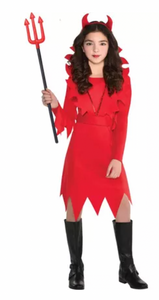 Devious Devil Girl's Halloween Costume Medium 8-10