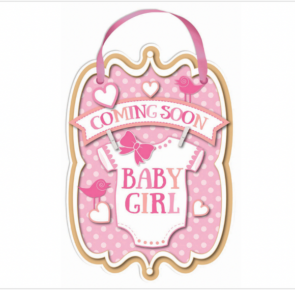 Forum Novelties Baby Girl Coming Soon Sign