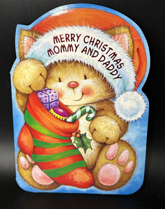 Merry Christmas Mommy and Daddy Greeting Card w/Envelope