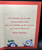 Merry Christmas Godfather Greeting Card w/Envelope