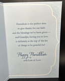Happy Hanukkah Grandpa Greeting Card w/Envelope