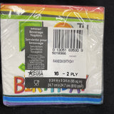 50TH Rainbow Birthday Beverage Napkins (16) ~ Birthday Party Supplies