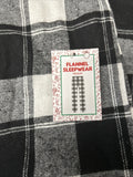 Black and White Flannel Sleepwear Pajama Pants Medium1