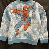 Spiderman Kids Graphic Tie Dye Teal Sweatshirt Size 10