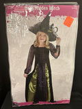 Fun World Girls Black & Green Goth Maiden Witch Dress Costume Medium (8-10)
