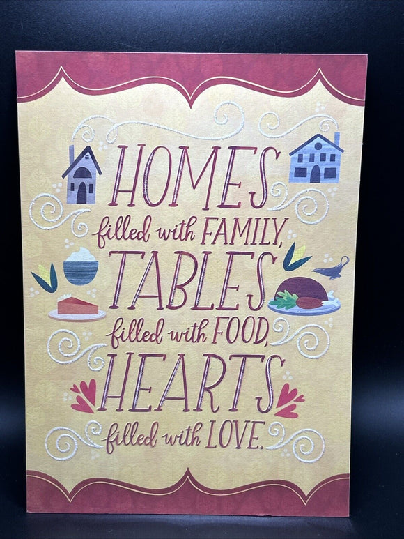 Happy Thanksgiving Daughter and Husband Greeting Card w/Envelope