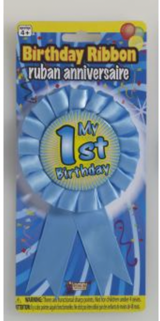 My 1st Birthday Blue Ribbon