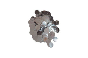 Silver Metallic Circle Confetti .75” Dia