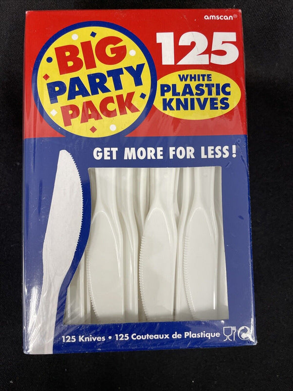 Amscan International Economy Knives, Pack of 125, White