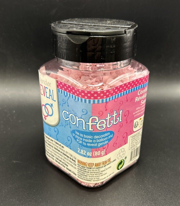 Gender Reveal Confetti Pastel Pink 2.82 oz