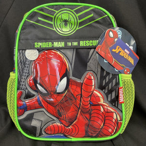 Marvel Spiderman To The Rescue Kids Zipper Backpack W/ Adjustable Straps