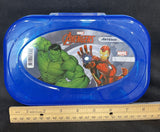 Marvel Hulk & Iron Man Large Plastic Pencil Case W/Tray