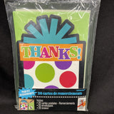 Party On Black Modern Stripes Polka Dot Adult Birthday Party 20 Thank You Notes