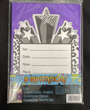 Totally 80's Party Supplies Invitations w/ envelopes, seals, save the date 8ct.