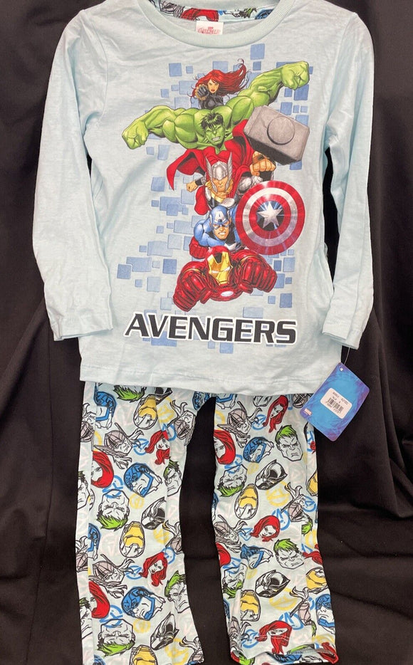 Marvel Avengers Graphic Kids Pants & Long Sleeve Pajama Set Size 6