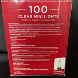 Holiday Time 100-Count clear Mini  Holiday Christmas Lights Top Quality
