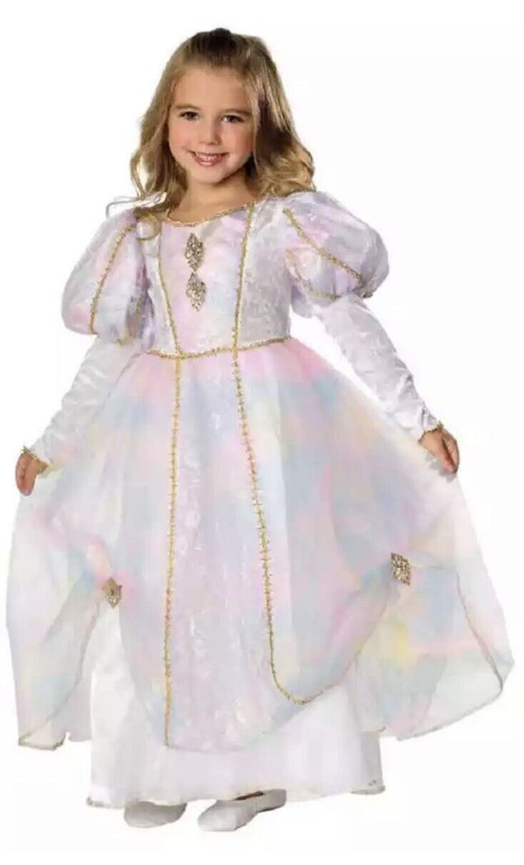 Rainbow Princess Renaissance Fairy Fancy Dress Large 12-14 Child Costume