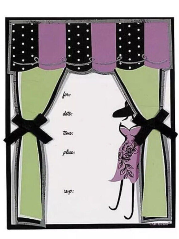 Boutique Party Invitations Amscan 8 Novelty Invitations W/Envelopes