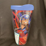 Tervis Marvel Captain America Action 24oz Double Wall Tumbler W/Lid