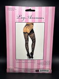 Leg Avenue Vine Lace Strappy Wrap Crotchless Tights 9915 OSFM Black