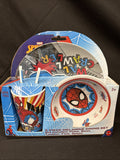 Spiderman 5 Pc Melamine Kids Dining Set1