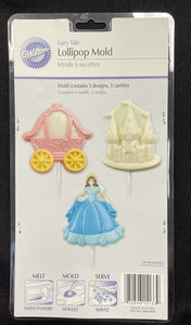 Princess Fairy Tale Chocolate Lollipop Mold,Wilton,2115-1033,Clear Plastic