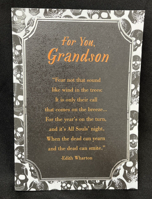 Happy Halloween Grandson Greeting Card w/Envelope