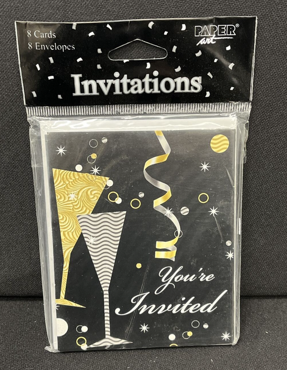 Flutes &n Favors Party Invitations Fill-In 8Ct.