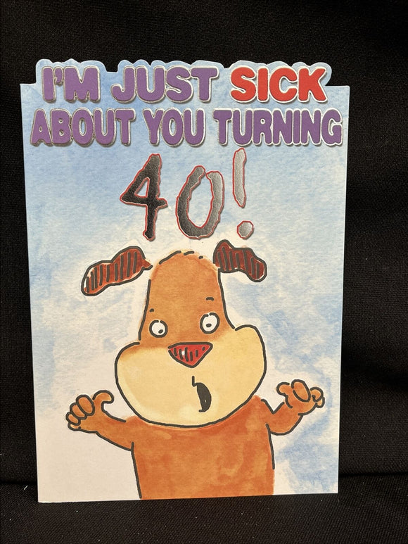 Happy 40th Birthday Greeting Card w/Envelope