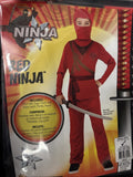 Red Ninja Child Size small 4-6 Dress Costume1