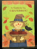 Happy Thanksgiving Grandson Greeting Card w/Envelope