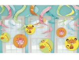 Animals of the Rainforest Baby Shower Swirl Decoration Girl or Boy Jungle Safari